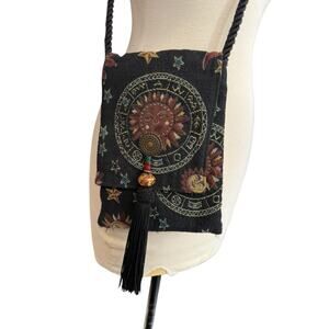Alice’s Tapestries Shoulder Bag Boho Celestial Tapestry Purse Tassel Accent USA